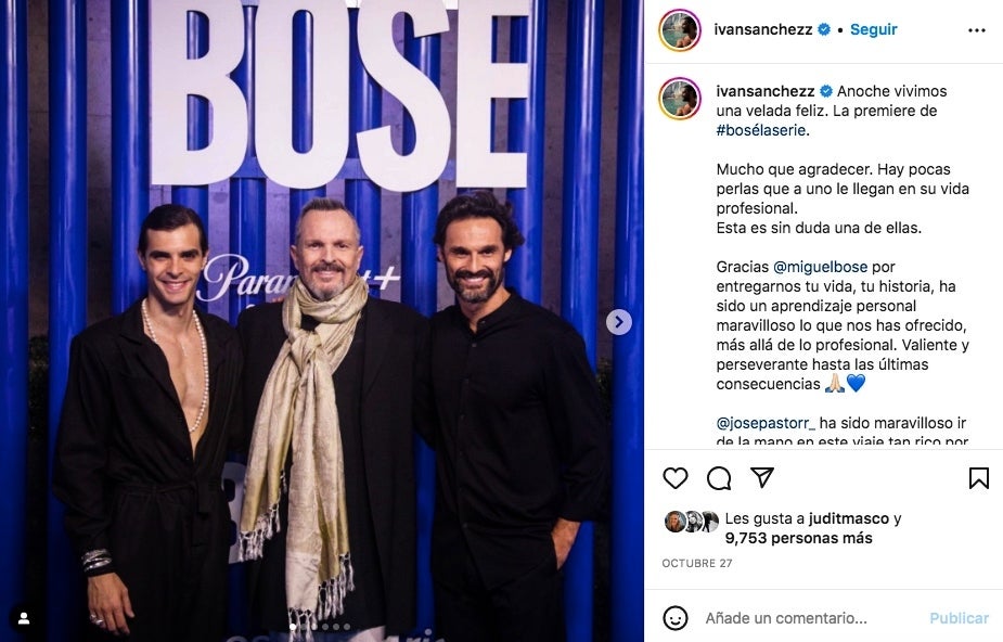 Miguel Bosé dona autorització a la seva sèrie - Instagram