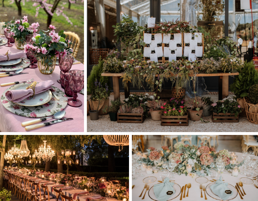 Així es decoraran les taules en els pròxims enllaços - Boda.net