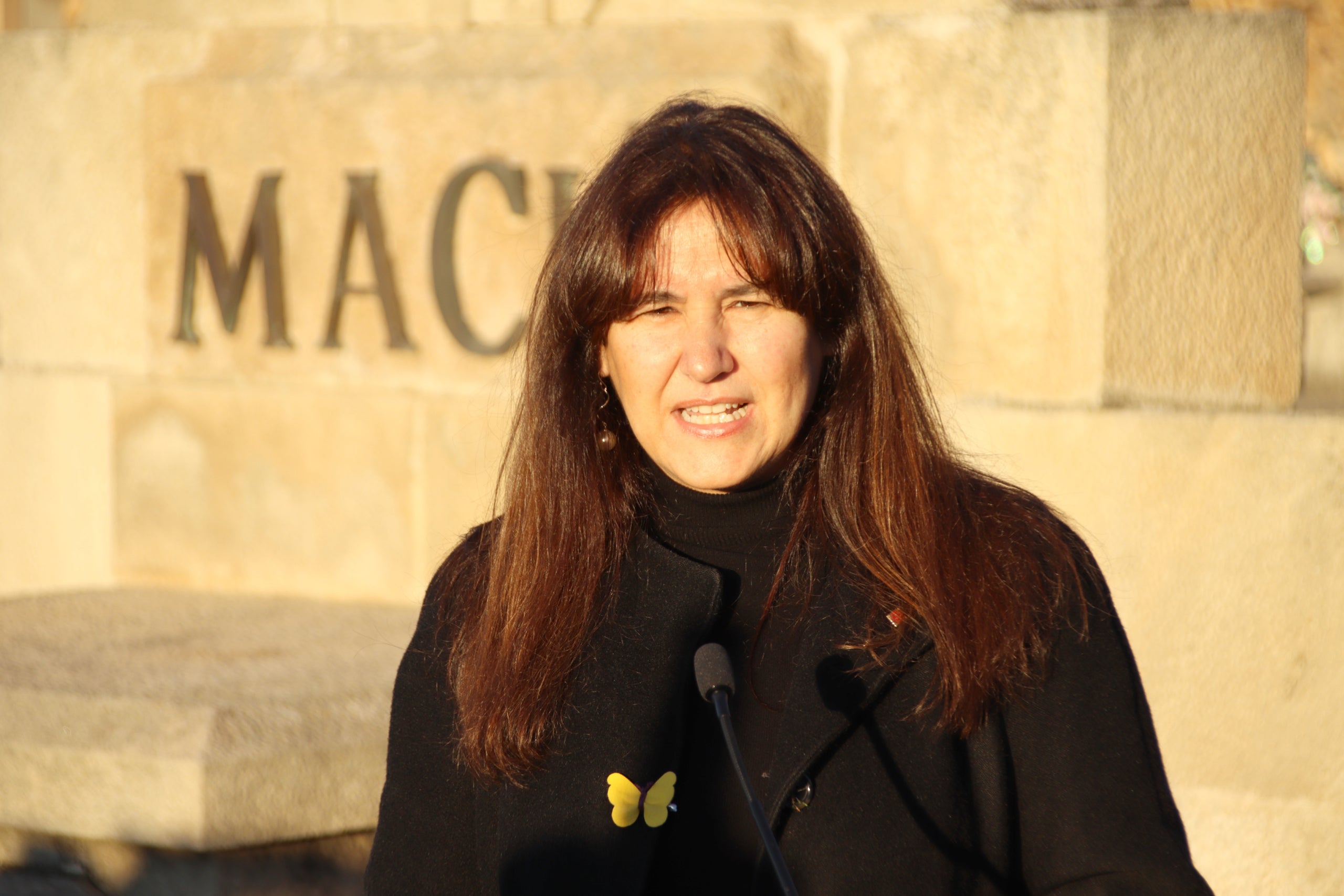 La presidenta de Junts, Laura Borràs, durant l'homenatge a Francesc Macià en el 89è aniversari de la seva mort | ACN