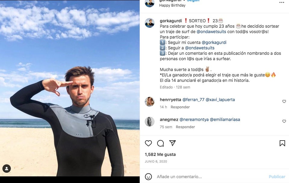 Així és Gorka, el nou amic surfista de Shakira - Instagram