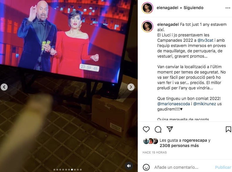Així veia l'equip la retransmissió - Instagram