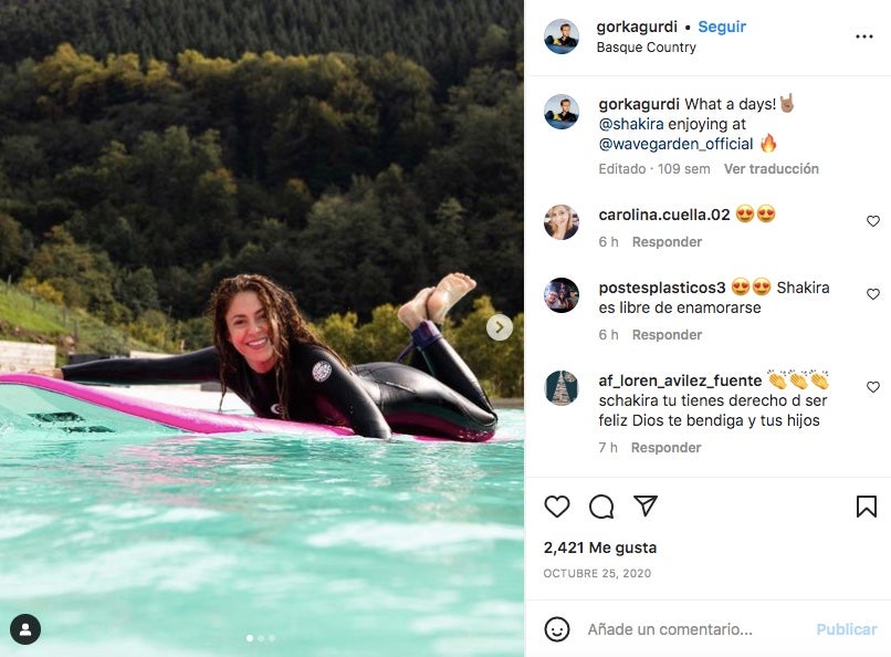 L'instructor de surf publica fotos amb Shakira - Instagram