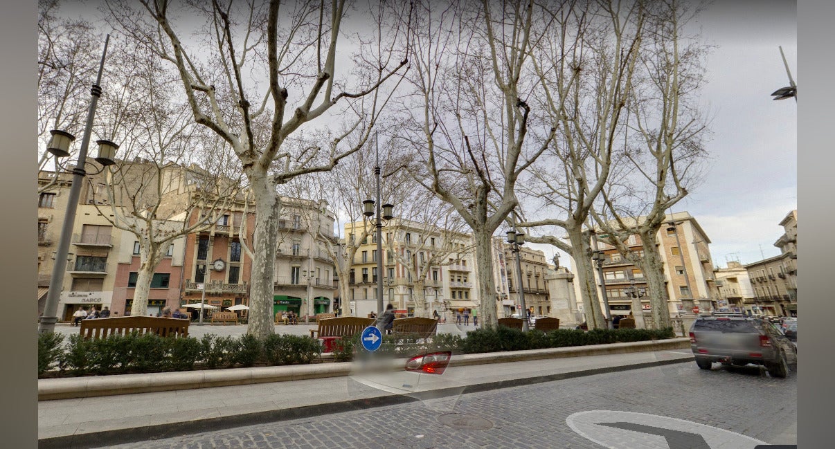 La rambla de Figueres, on s'ha produït l'agressió mortal / Google Street View