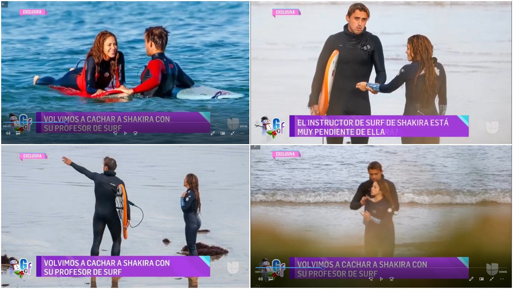 Shakira, còmplice amb el seu amic surfista - Univisión