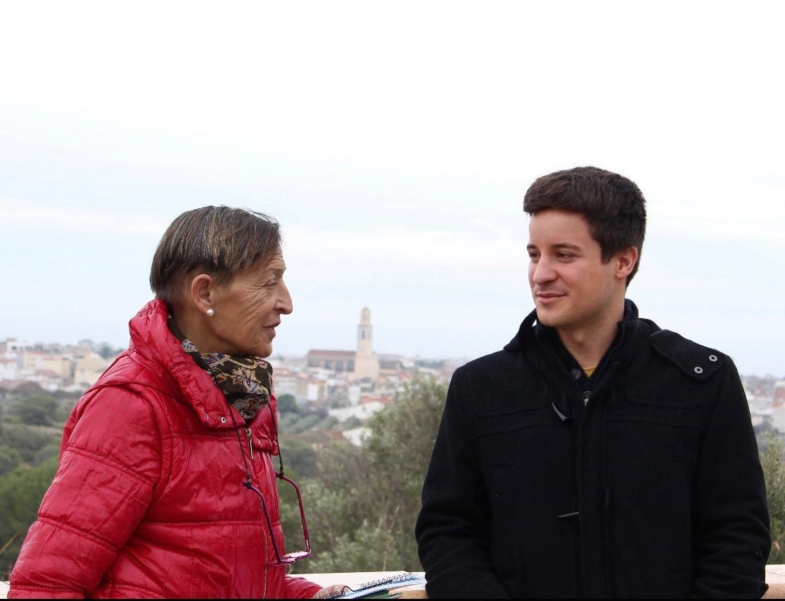 L'alcaldable a Cubelles Robert Monzis amb l'exdiputada al Congrés, Mònixa Miquel / Junts per Cubelles