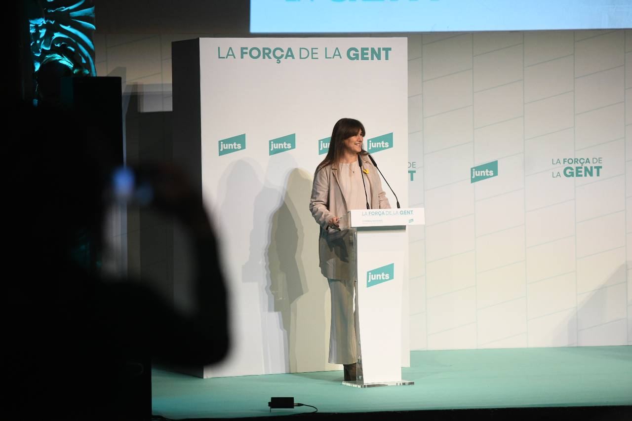 La presidenta de Junts per Catalunya, Laura Borràs, al Consell Nacional de Junts a Igualada /Junts