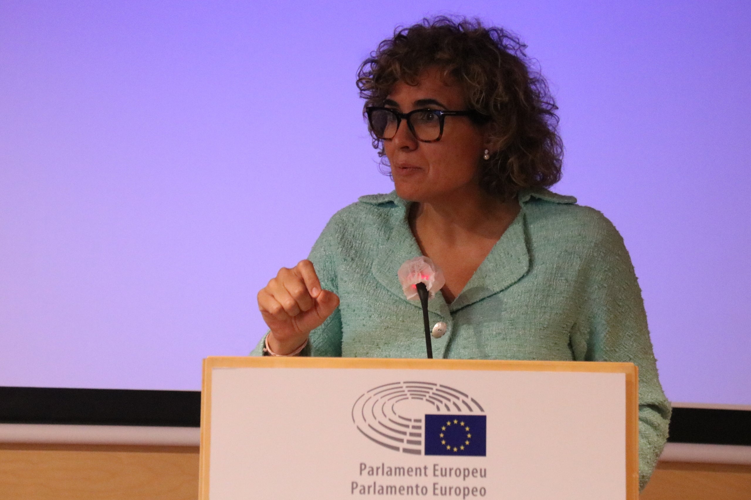 L'eurodiputada i presidenta de la Comissió de Peticions del Parlament, Dolors Montserrat, en la presentació de la creació de la candidatura de la Capitalitat del Comerç de Proximitat d'Europa | ACN