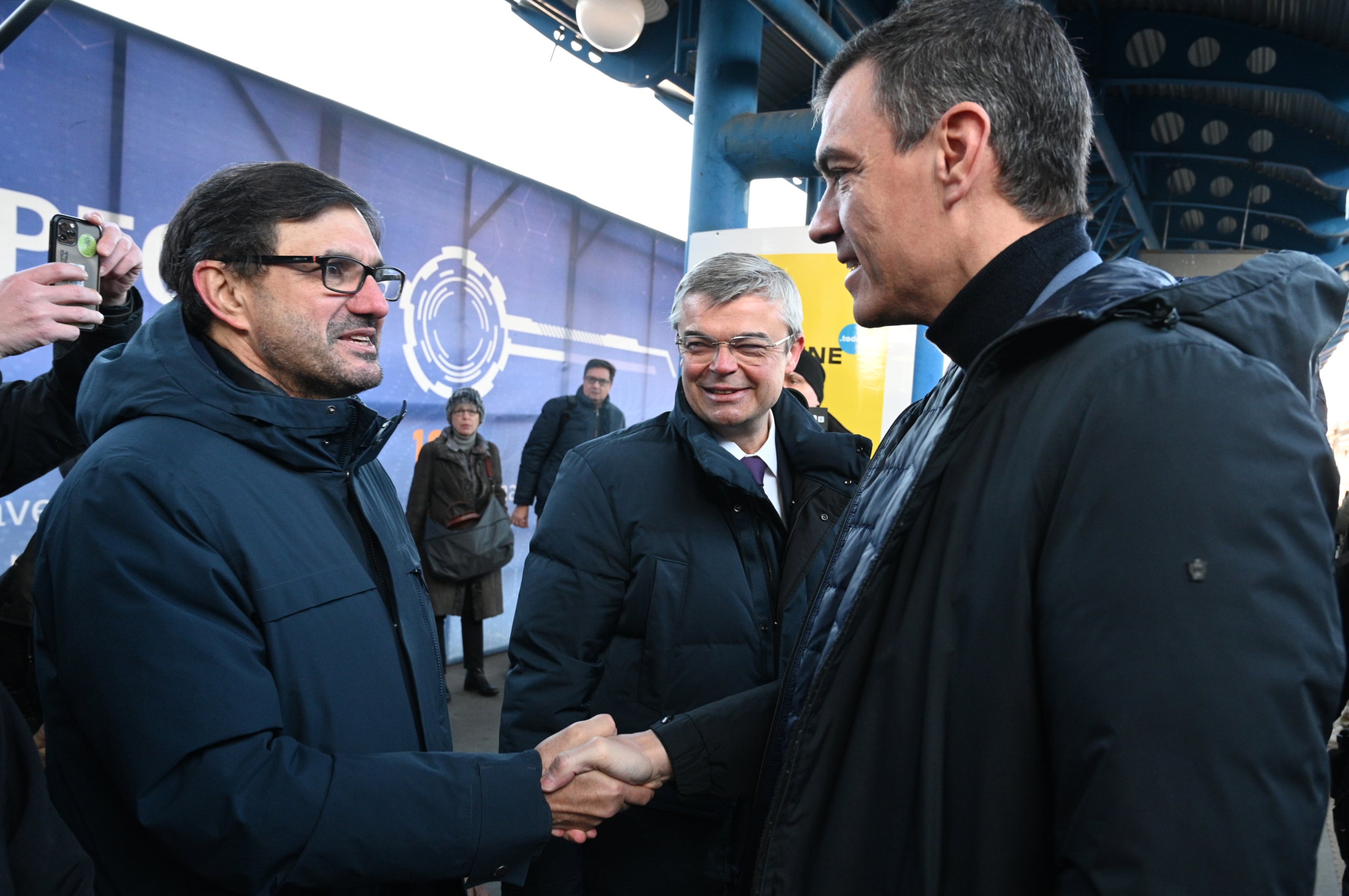 El president espanyol, Pedro Sánchez, ha arribat a Kíiv / Pool Monlcoa