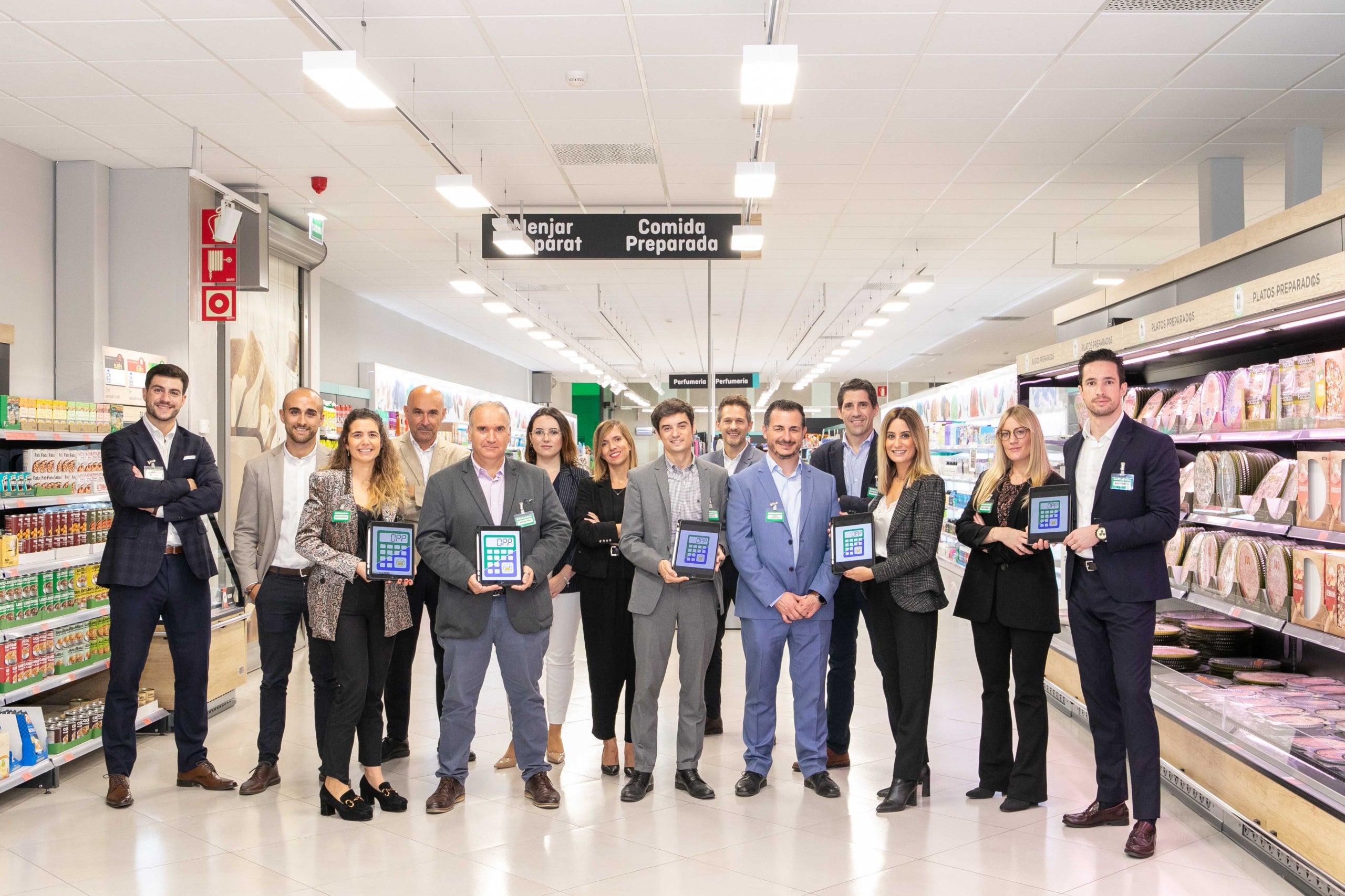 Equip de la Divisió de Mercadona responsable de desenvolupar la nova aplicació / Cedida