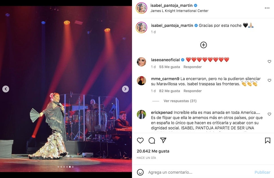 La cantant, contenta amb la gira a Miami - Instagram
