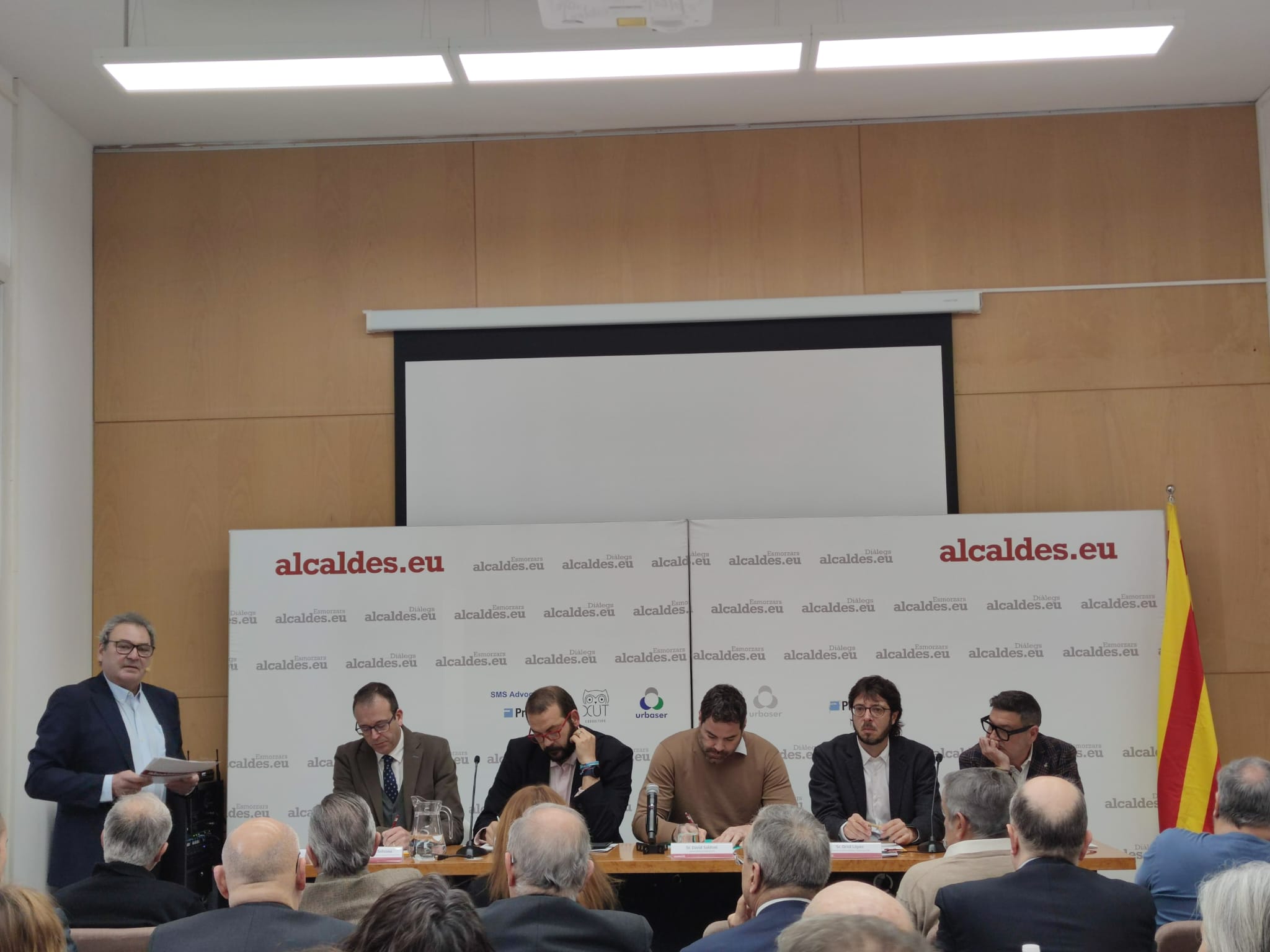 Els secretaris de Política Municiapl des partits al Col·legi de Periodistes de Catalunya / V.P.