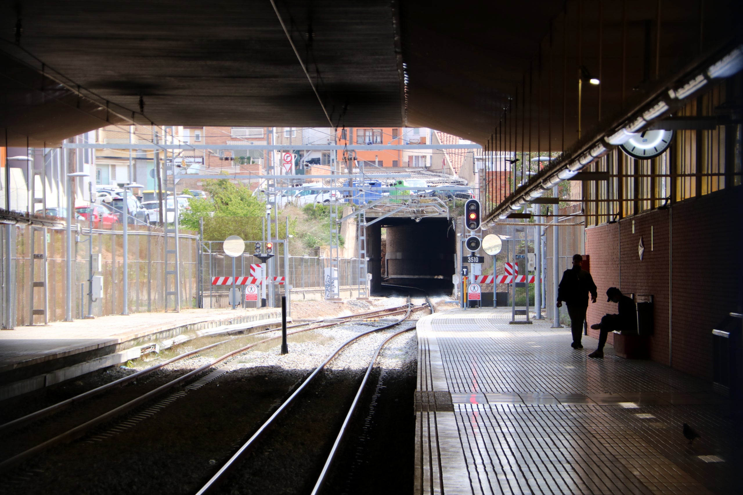 Pla general de l'estació de tren del Baixador, al centre de Manresa | ACN