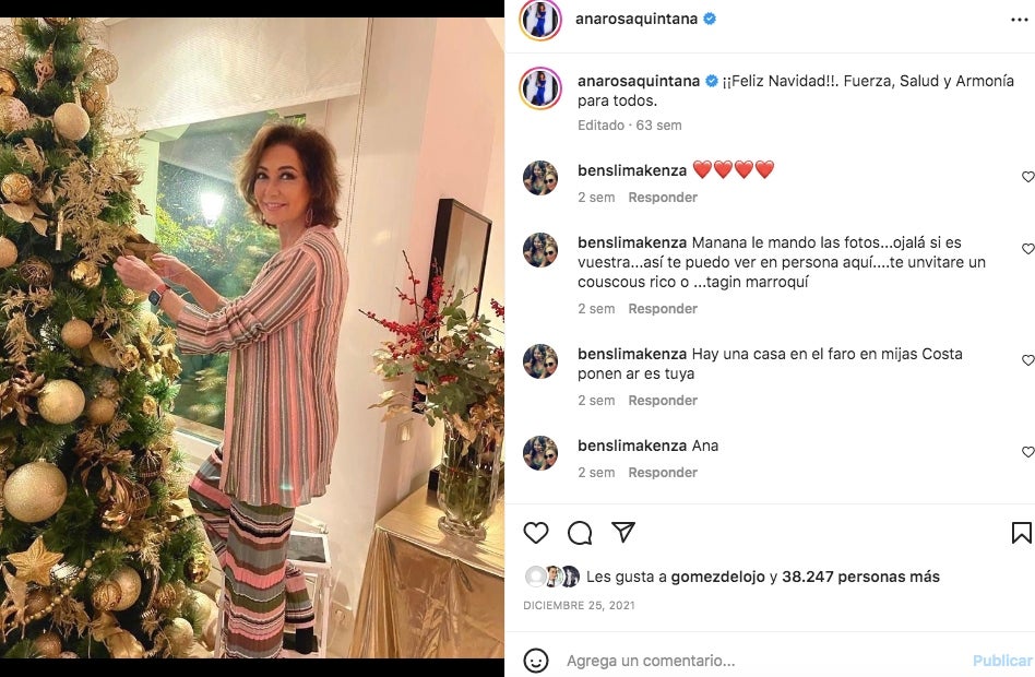 Ana Rosa muestra parte del comedor de la casa de Madrid - Instagram