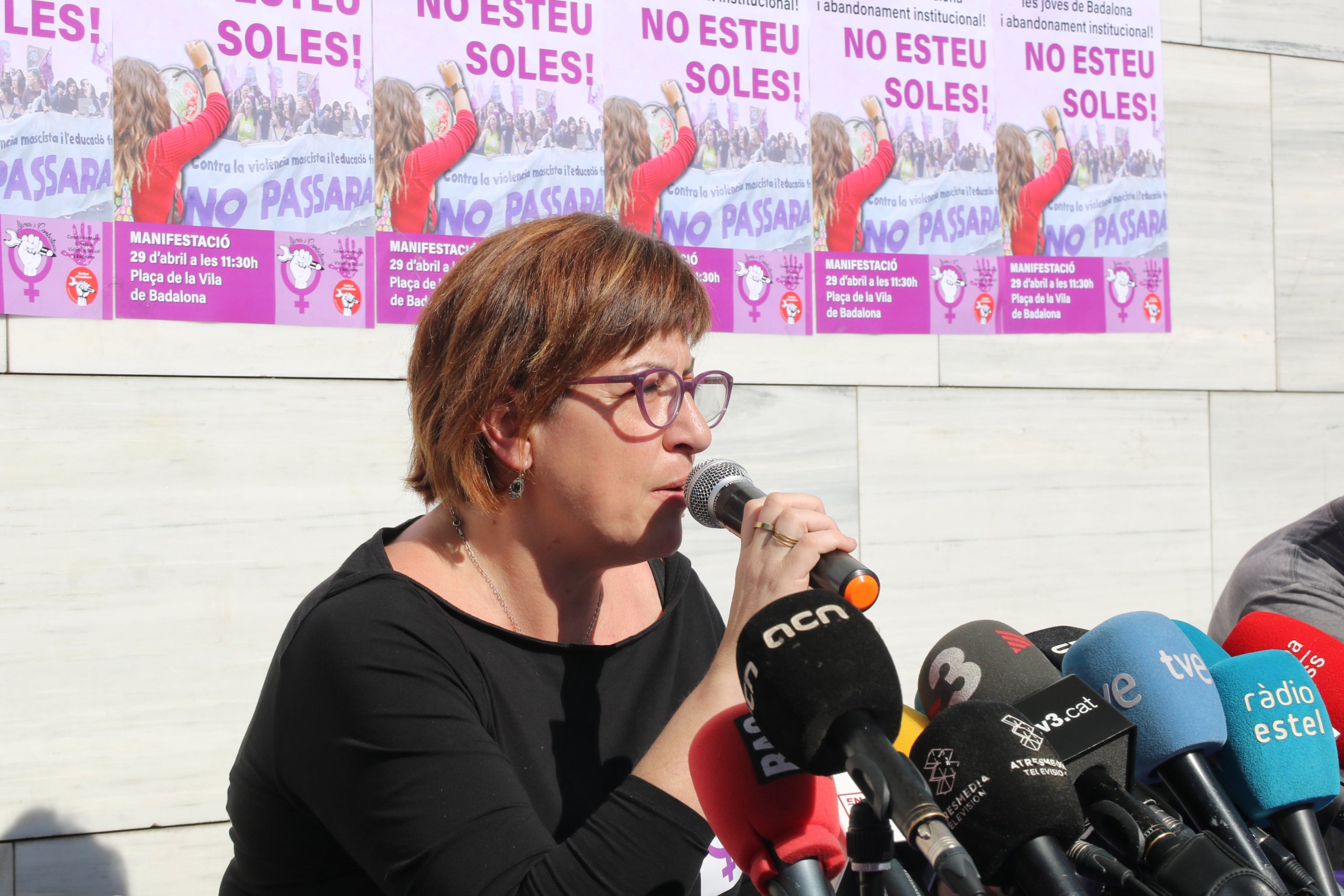 La membre del Comitè de Mares contra la violència sexual a Badalona i la mare d'una de les víctimes d'agressió sexual, Teresa Prades | ACN