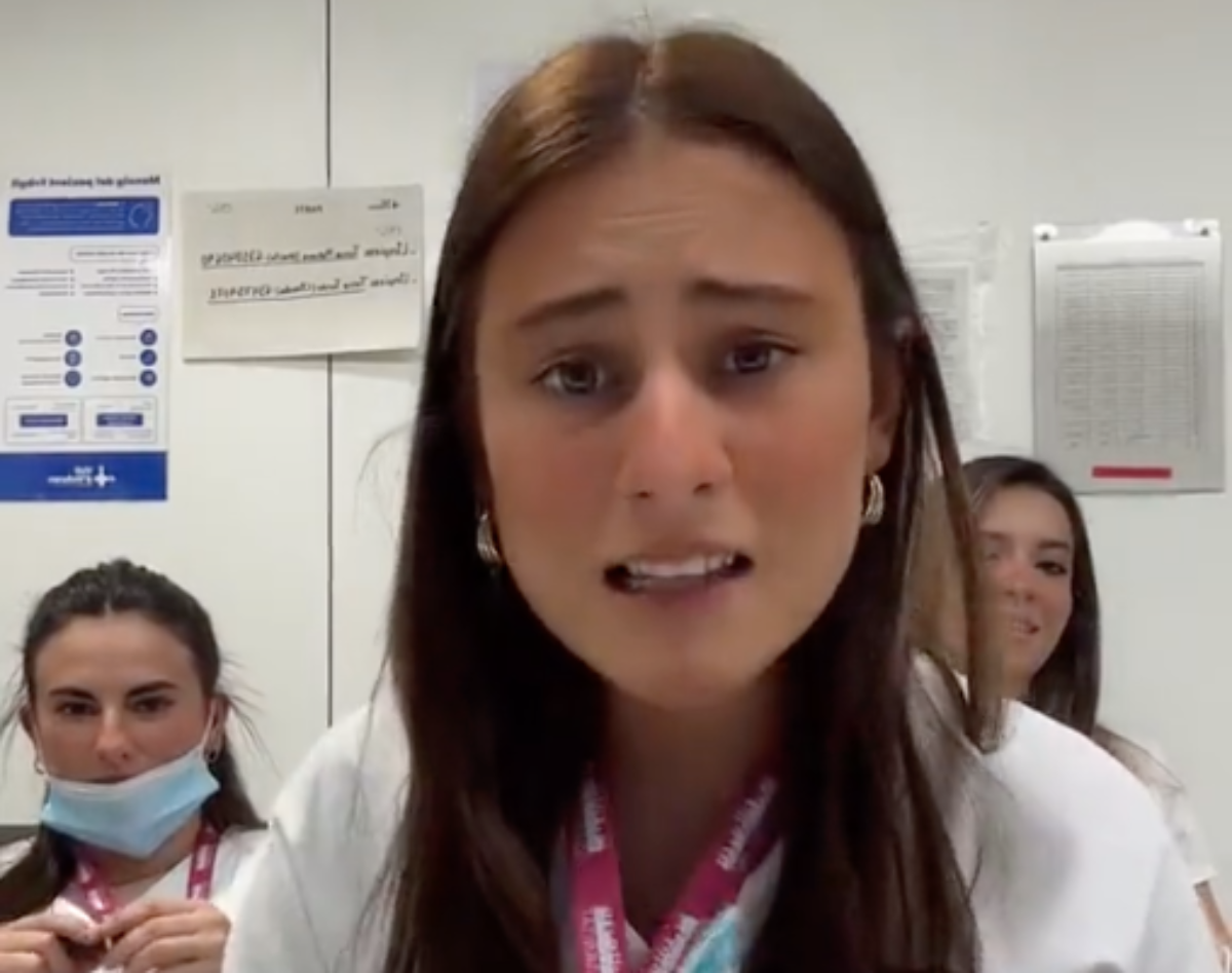 La infermera del Vall d'Hebron expedientada per criticar el català / TikTok