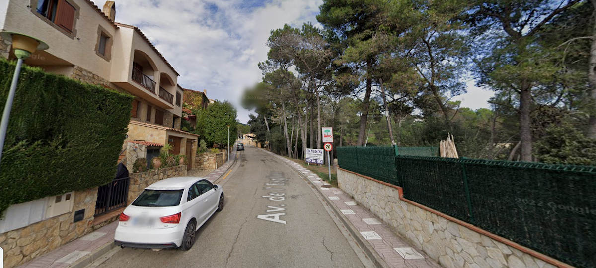 Un jardiner de 37 anys ha mort en caure d'un arbre de 10 metres mentre l'estava podant a S'Agaró | Google Street View