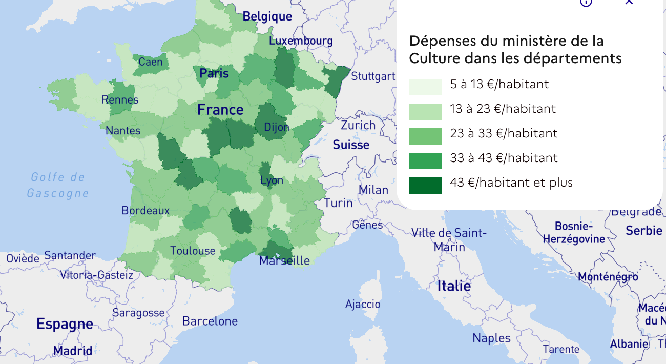 Les dades del ministeri de Cultura francès que reflecteixen la marginació de la Catalunya Nord en inversió cultural de l'Estat