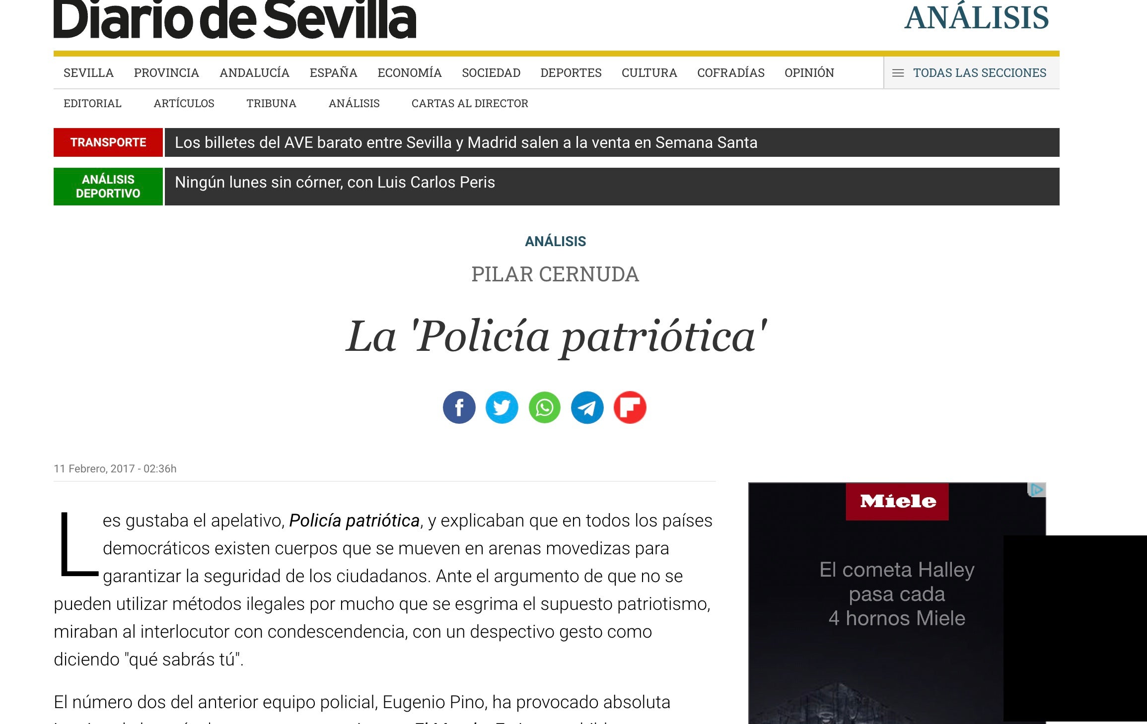 El artículo de Pilar Cernuda que anima Esteban y Martínez a indignarse/QS
