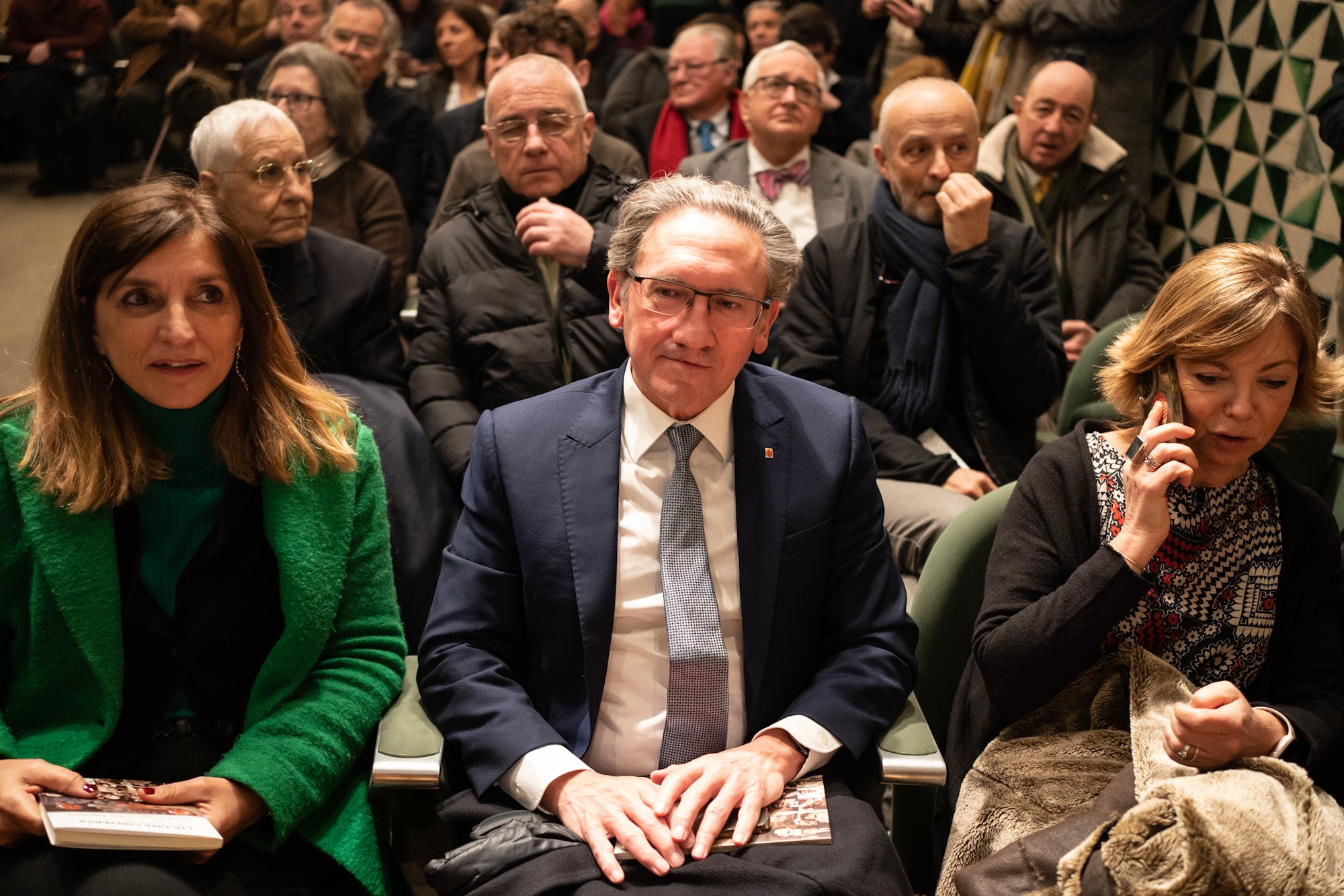 Els exconsellers Jaume Giró i Meritxell Borràs, en la presentació del llibre de Jordi Pujol i Ko Tazawa / Mireia Comas