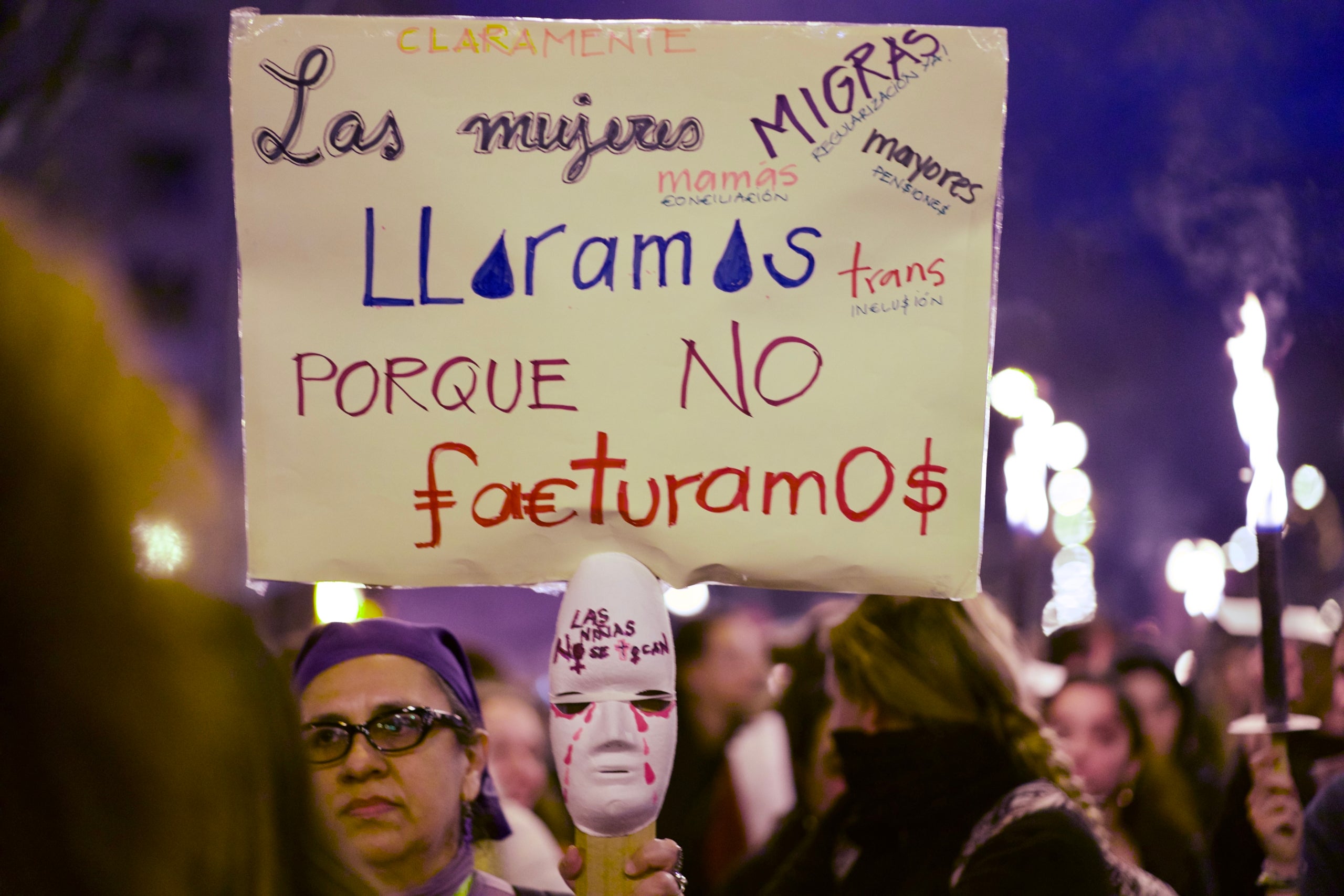 Cartel feminista en el 8-M / Mireia Comas