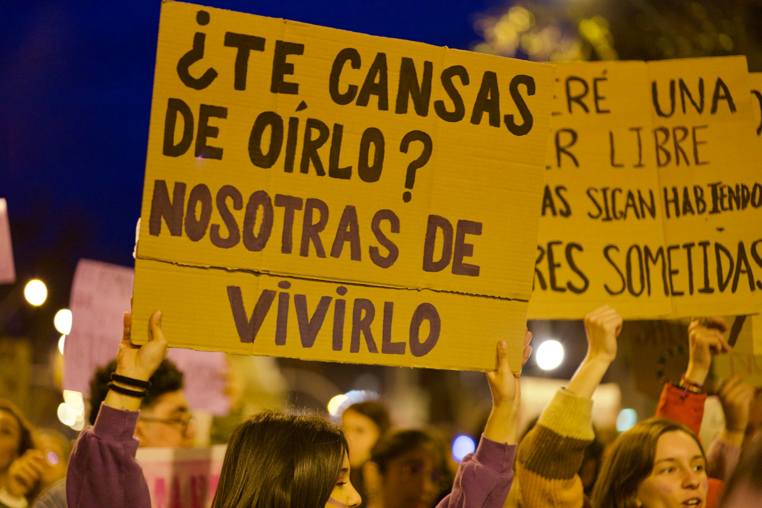 Cartell feminista en el 8-M / Mireia Comas