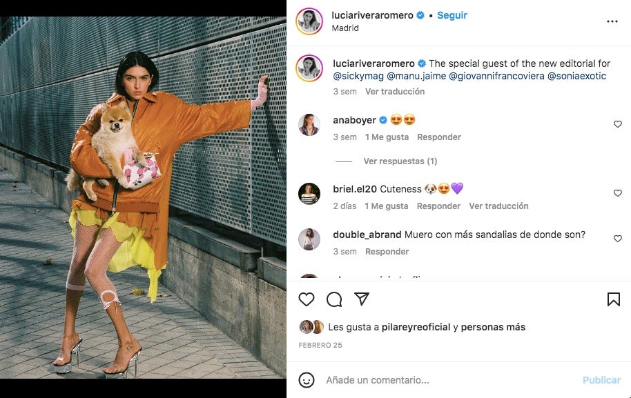 Lucía ha trabajado de modelo y ahora aprovecha para relatar su experiència - Instagram