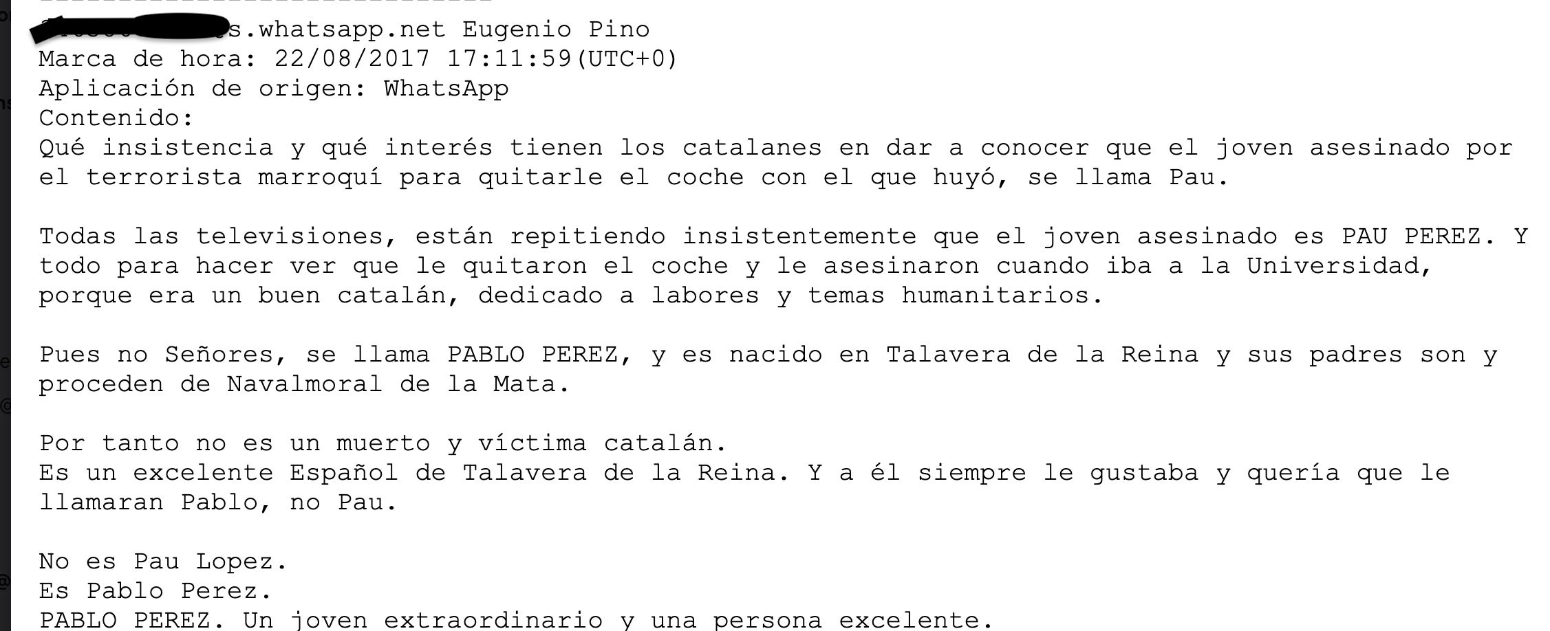 Parto de la conversación entre Pino y Martínez sobre el 17A/Quico Sallés