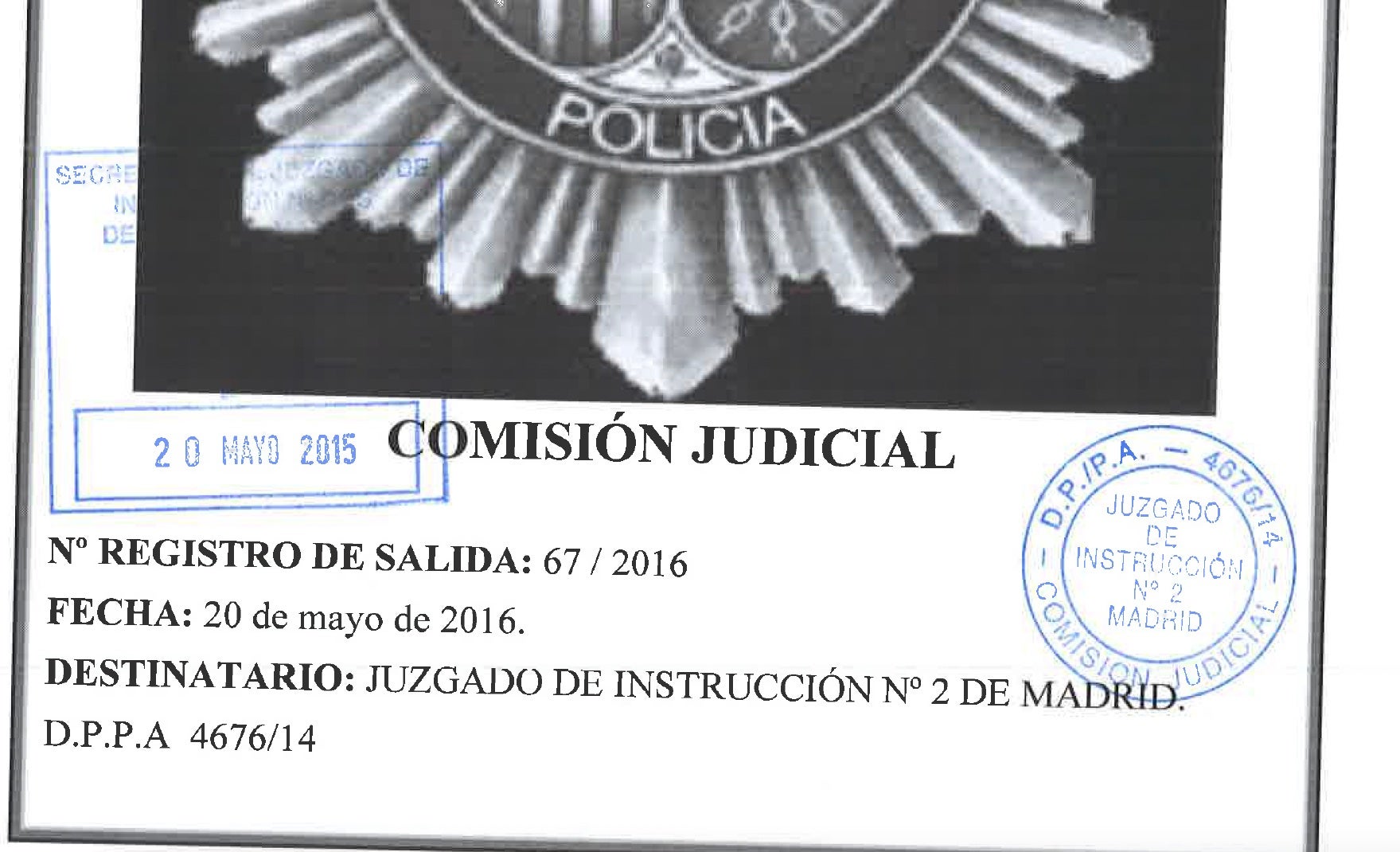 Carátula del informe policial que alertaba al juez de la Operación Cataluña/Quico Sallés