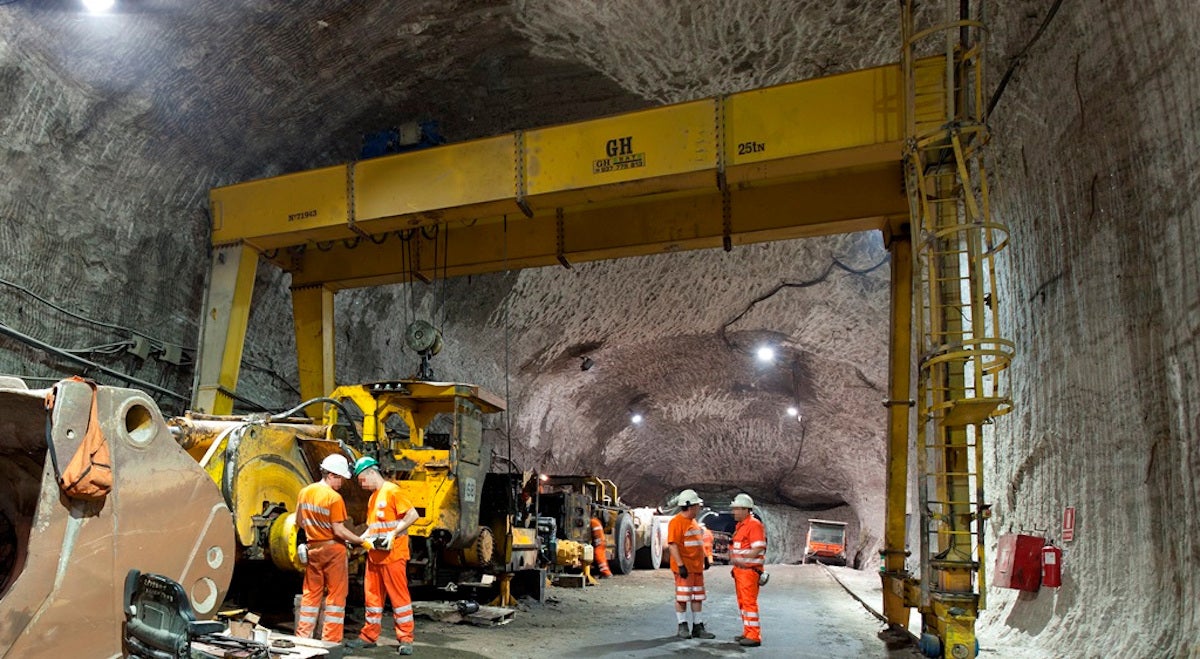 Una imagen del interior de la mina de ICL en Súria/ICL