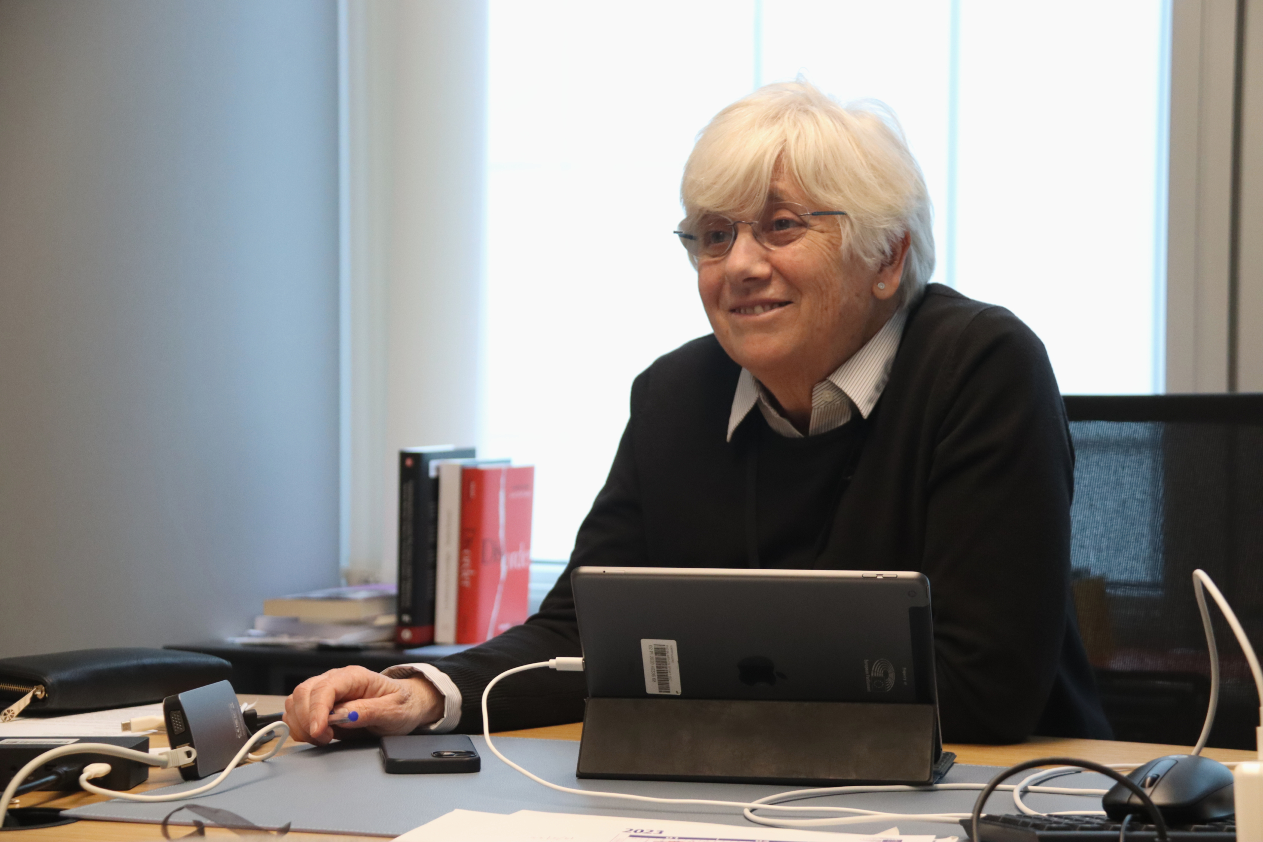 Clara Ponsatí a la seva oficina del Parlament Europeu / ACN