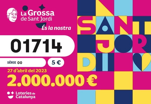 Un billete del número del Gordo de San Jorge 2023 que sortea El Mundo