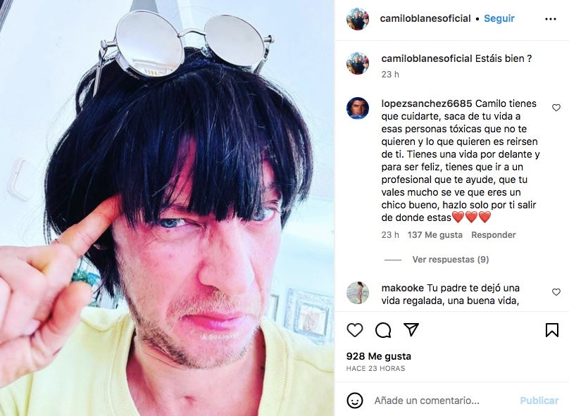 Camilo Blanes publica una altra fotografia despré de la polèmica - Instagram