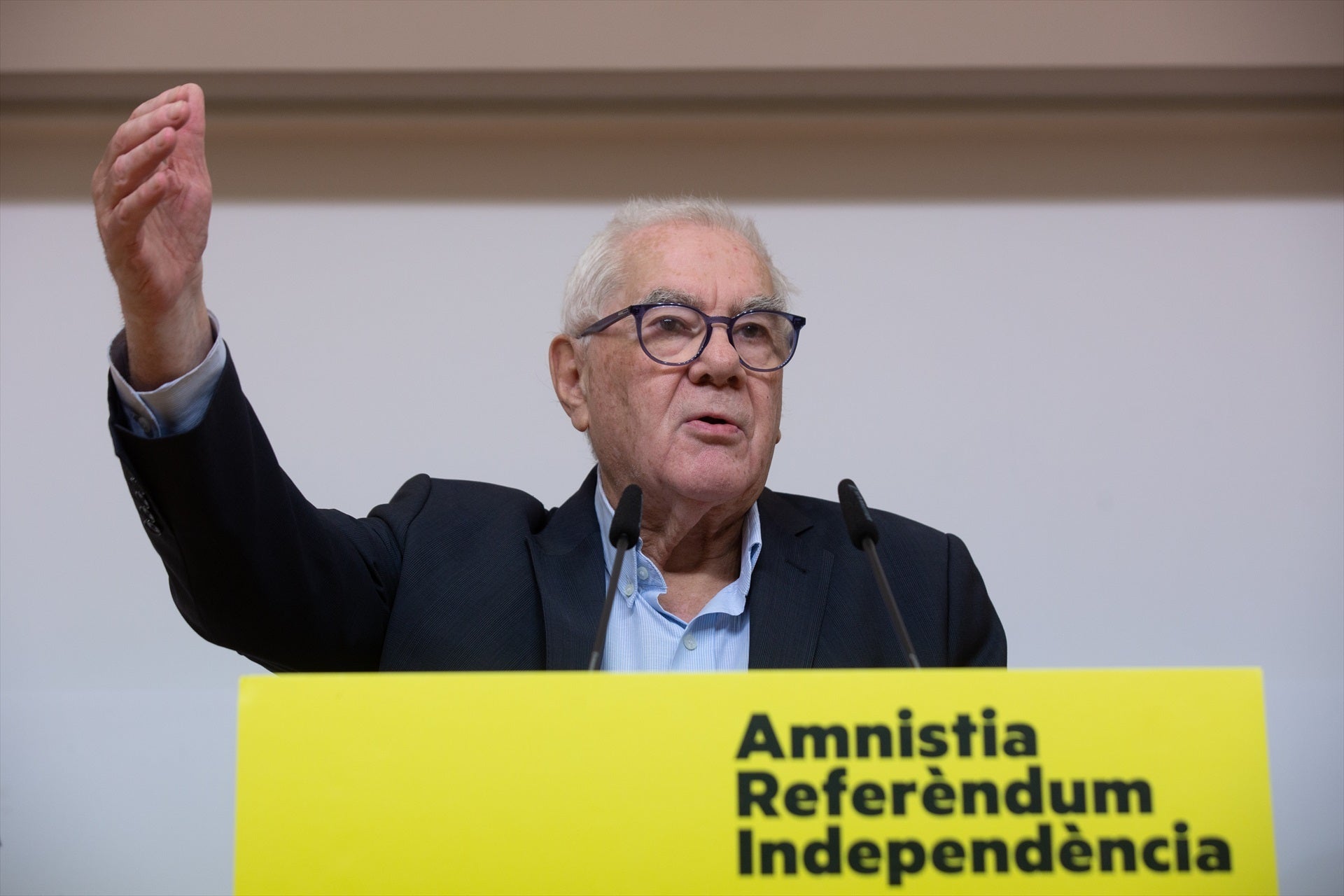 El líder d'ERC a l'Ajuntament de Barcelona, Ernest Maragall, en una roda de premsa / Europa Press