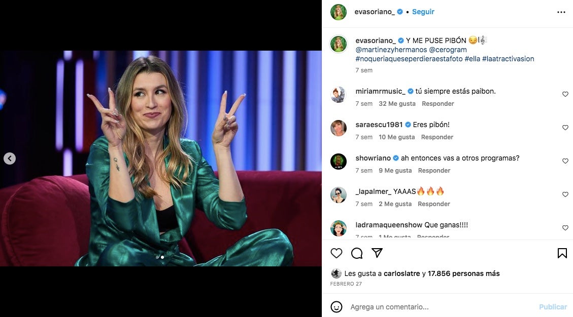Eva Soriano ha estat la millor pagada de TVE - Instagram