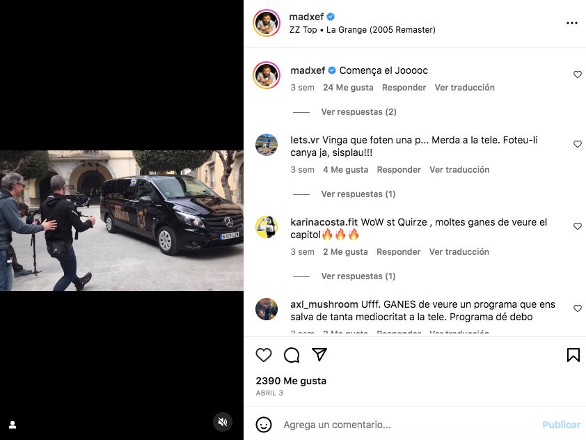 Marc Ribas, contento con el retorno de Juego de cartas - Instagram