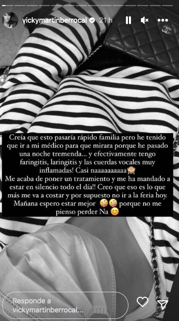 Vicky Martín Berrocal preocupa des de l'hospital - Instagram