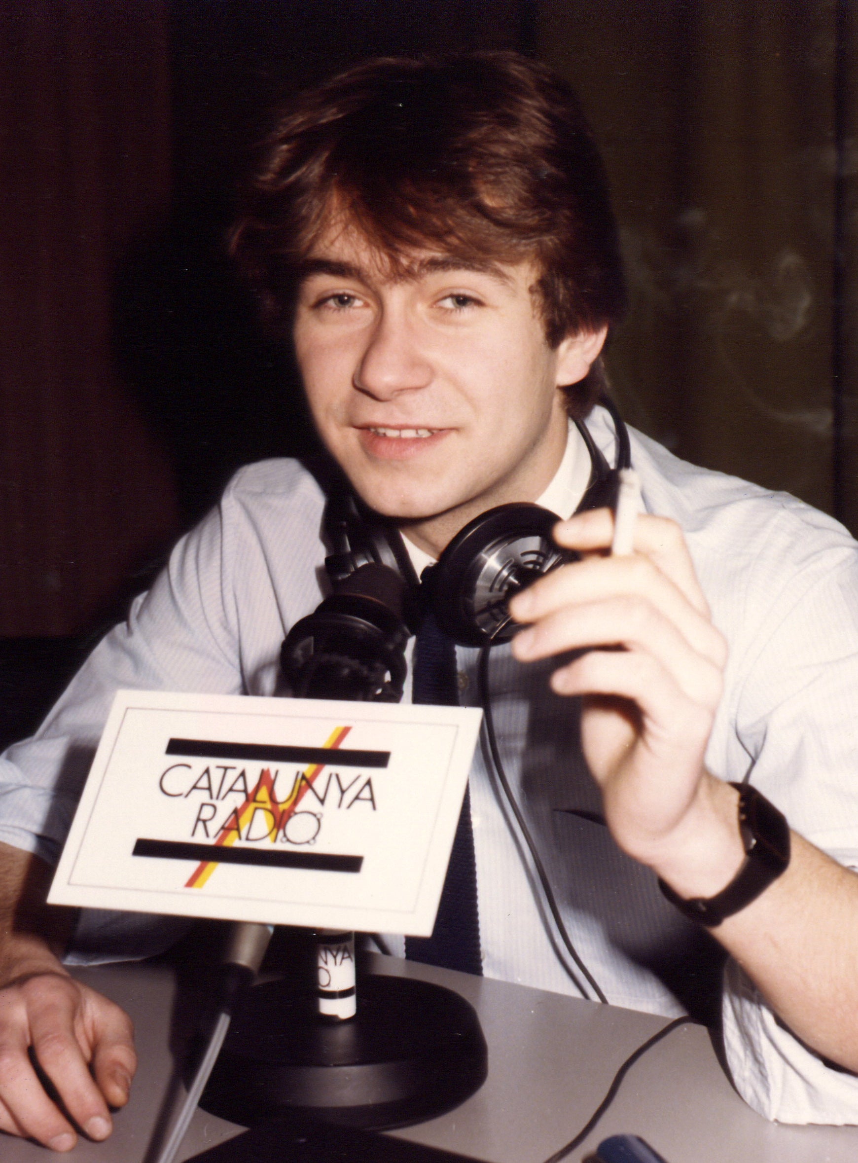 Miquel Calçada, 'Mikimoto', el 1983, a Catalunya Ràdio / CCMA