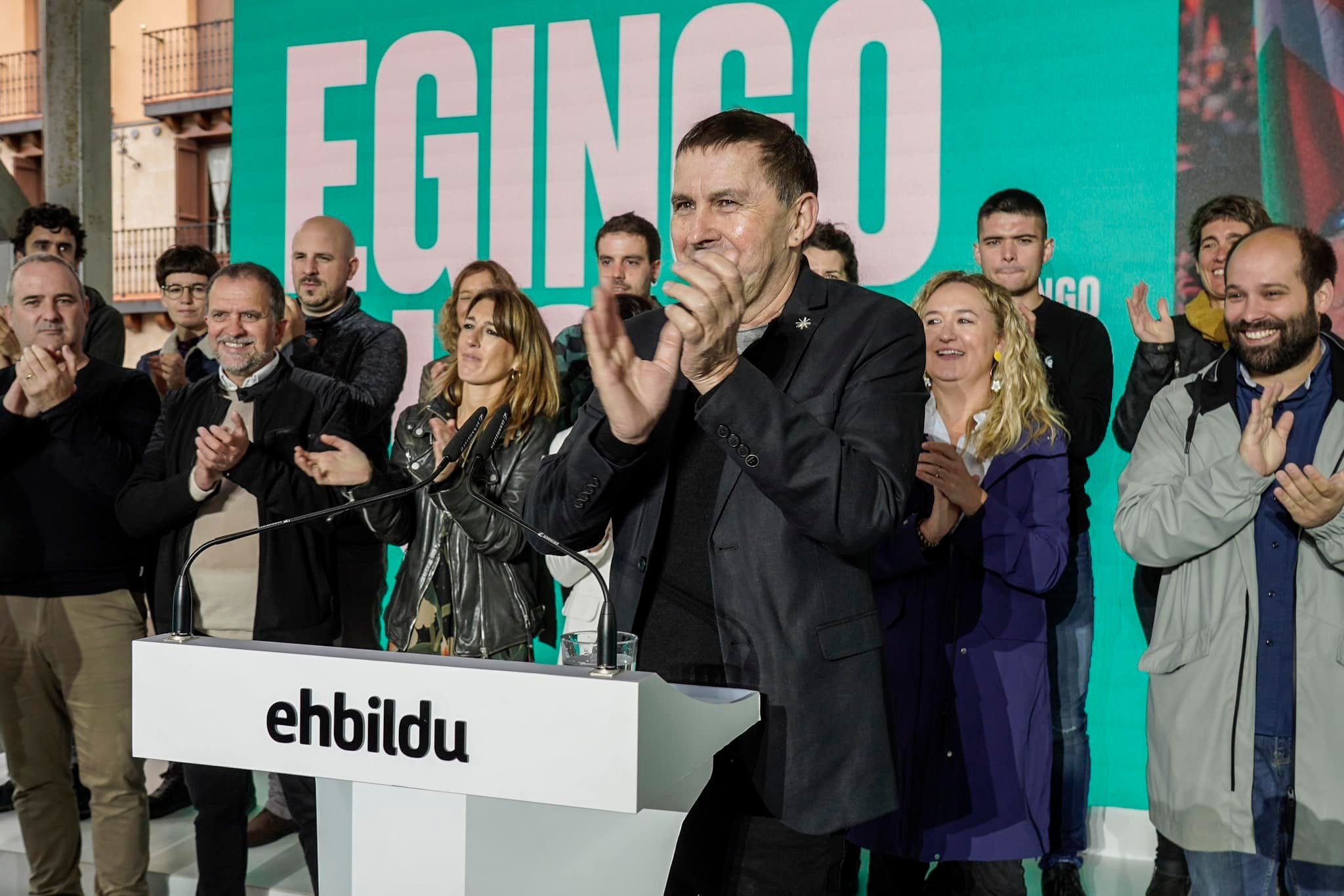 Arnaldo Otegi, en un acte d'EH Bildu/EhBildu