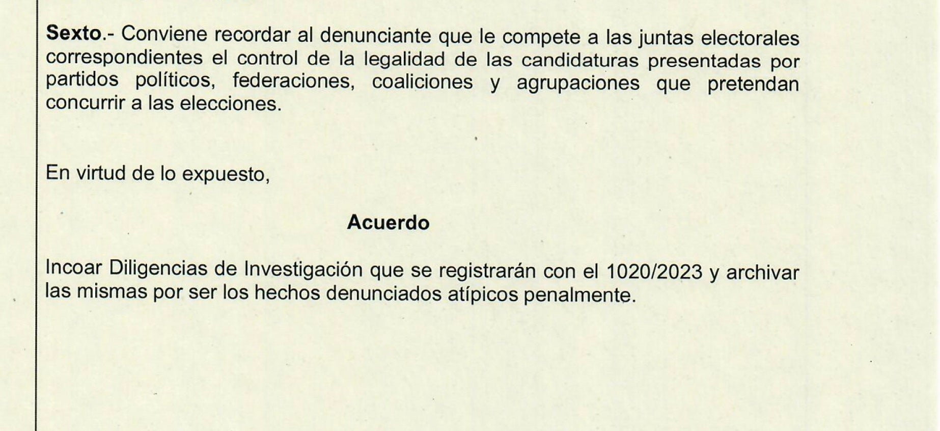 Parto del decreto de Fiscalía con que se archiva la denuncia para incorporar condenados por terrorismo a las listas de Bildu a las municipales del 28-M/QS
