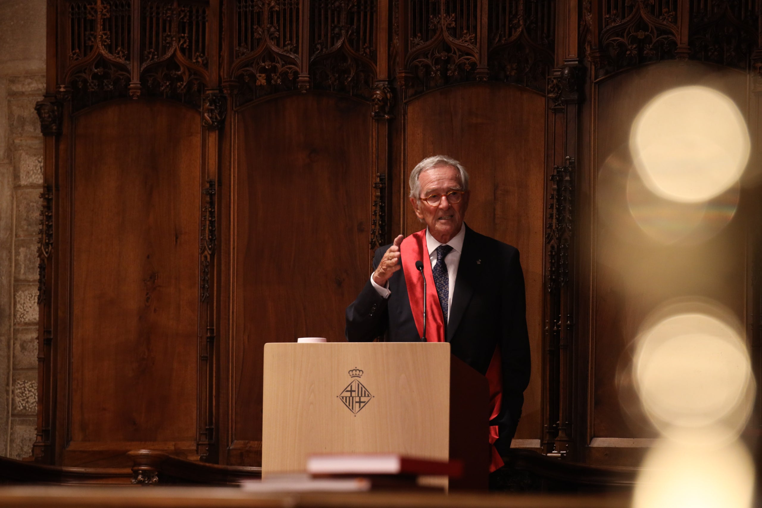 Xavier Trias, al Saló de Cent en l'acte de constitució de l'Ajuntament de Barcelona, on va deixar anar la seva frase