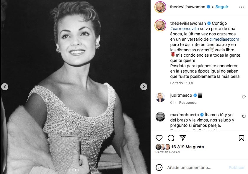 Bibiana Fernández dedica unes paraules molt maques a Carmen Sevilla - Instagram