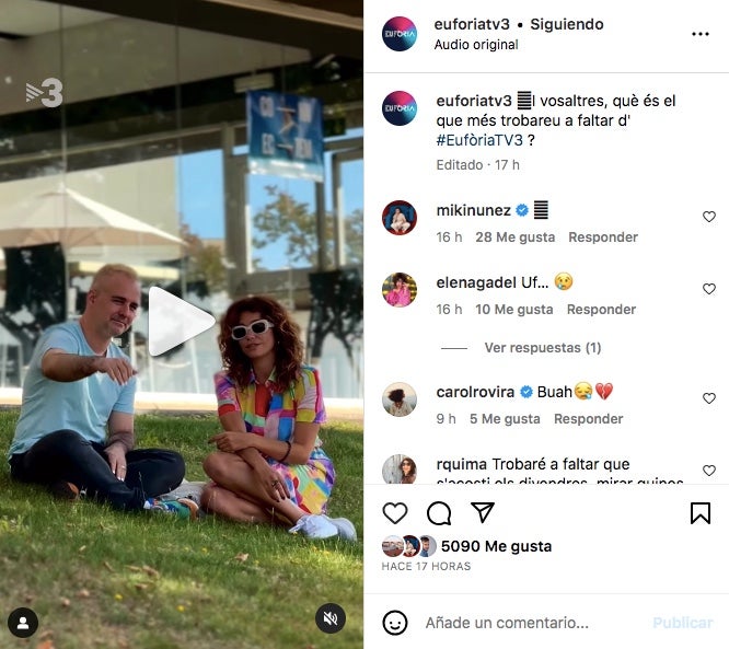 Els coaches d'Eufòria s'acomiaden del programa - Instagram