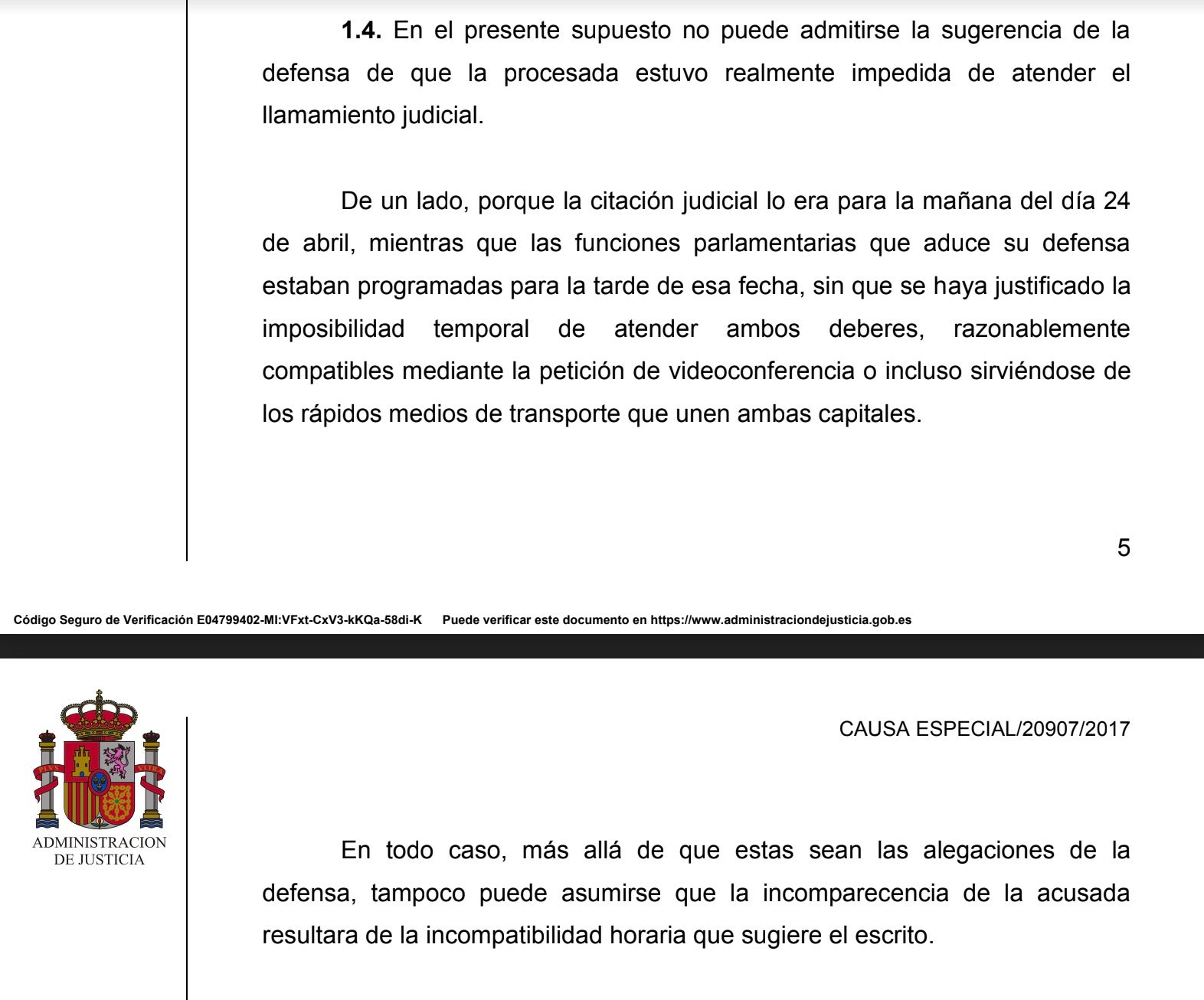 Parto de la interlocutoria de Llarena con el que tramita la nueva orden de detención de Clara Ponsatí/QS