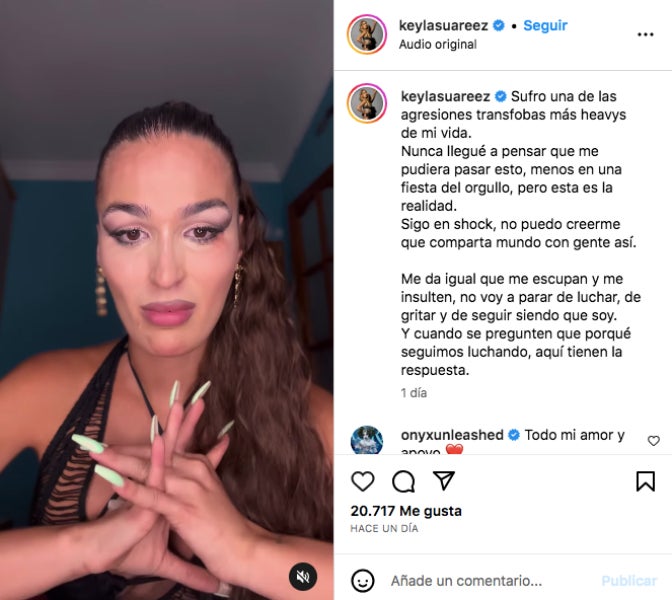 Keyla Suárez de 'La isla de las tentaciones' pateix una agressió - Instagram