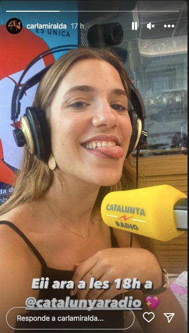 La Carla, a La tarda de Catalunya Ràdio - Instagram