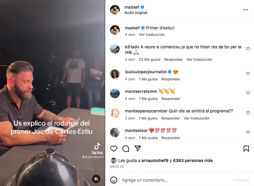 Marc Ribas ha publicat imatges del rodatge - Instagram