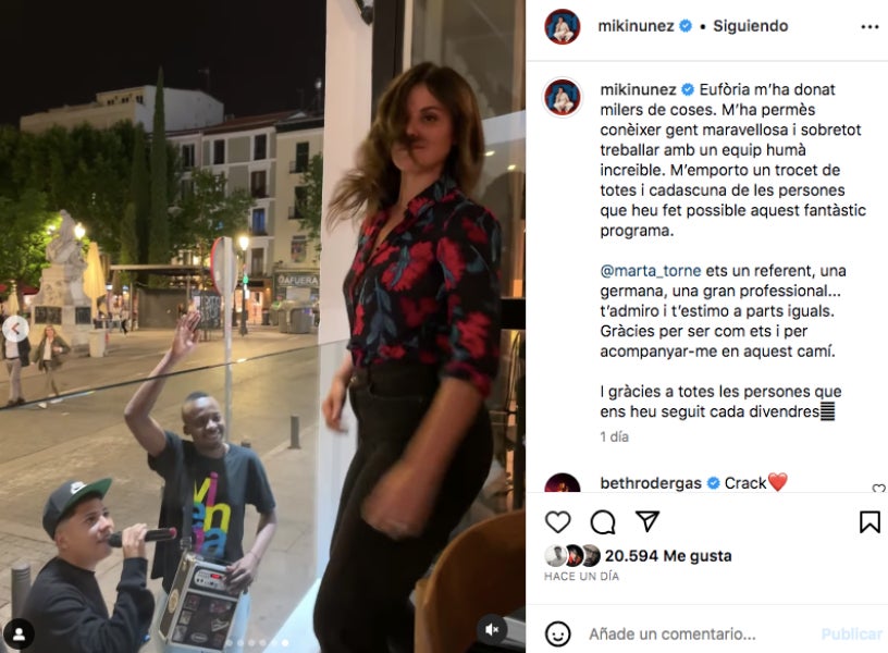 Marta Torné ho dona tot en un ball davant de fans - Instagram