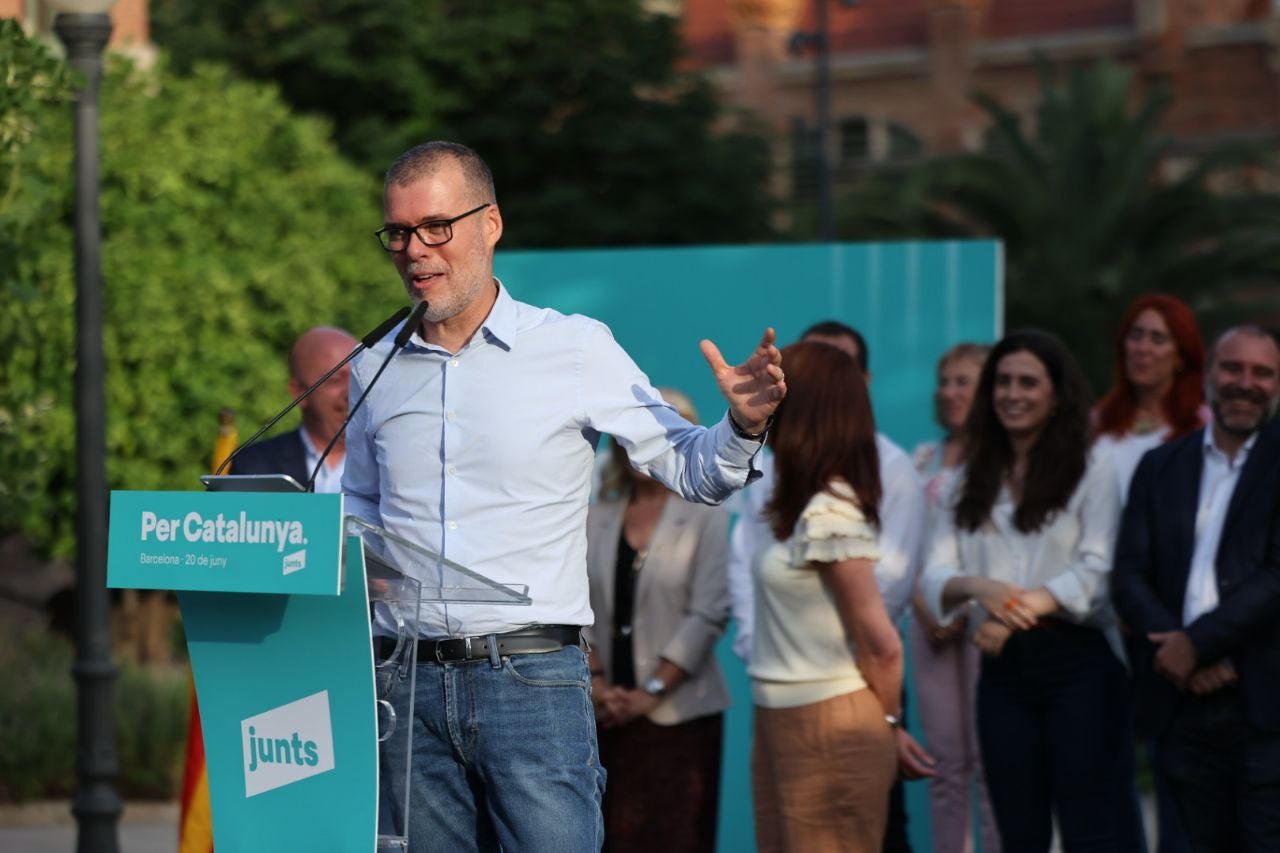 Josep Maria Cruset, en la presentación de las listas de Juntos por el 23-J/julio Díaz