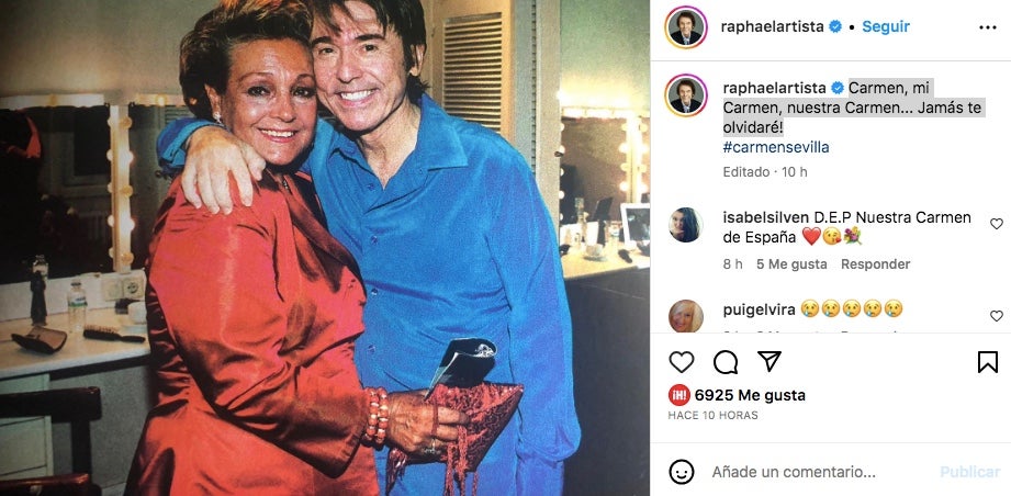 Raphael publica una foto amb Carmen Sevilla - Instagram