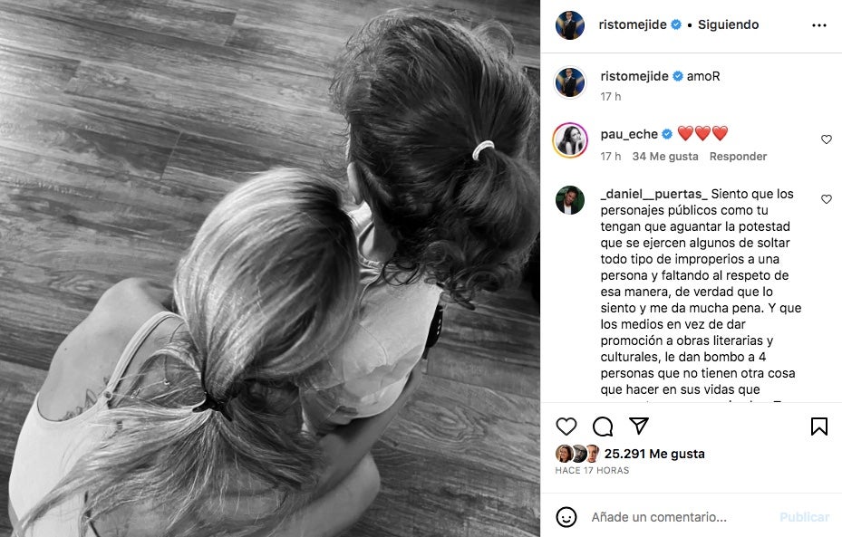 Risto Mejide publica la primera foto de la nòvia amb la filla - Instagram